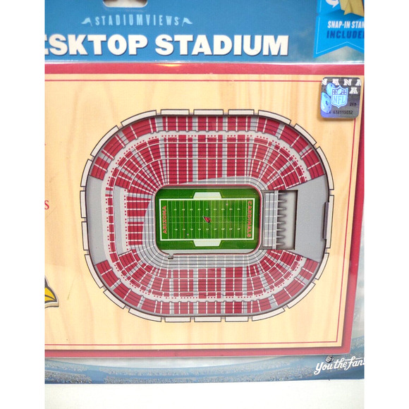 NFL Arizona Cardinals 3D Desktop Stadium Wood With Stand State Farm Stadium NEW - Picture 7 of 9
